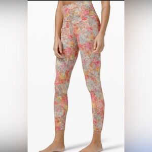 Lululemon Athletica Align Pant 25" Inflorescence Multi High Rise Leggings Size 6